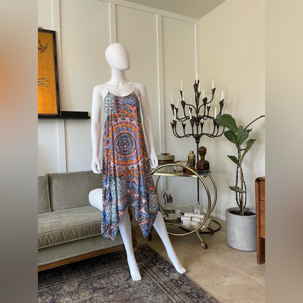 Alya Multicolor Bohemian Midi Dress